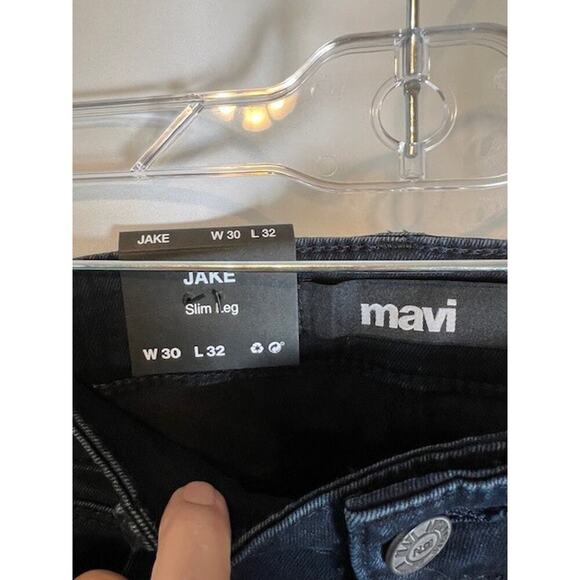 Mavi Jeans Men's Size 30x32 Jake Slim Leg Black Denim Stretch - Picture 5 of 8